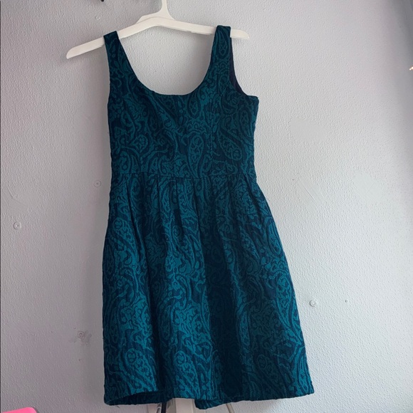 Jack by BB Dakota Teal Paisley Mini Dress - Picture 3 of 3